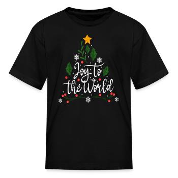 Joy to the world - Kid's T-Shirt - black - Front