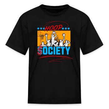 Hoop Society - Kid's T-Shirt - black - Front