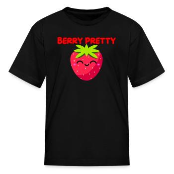 Berry Pretty - Kid's T-Shirt - black - Front