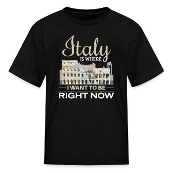 Cool Italian Italian Colosseum - Kid's T-Shirt - black - Front