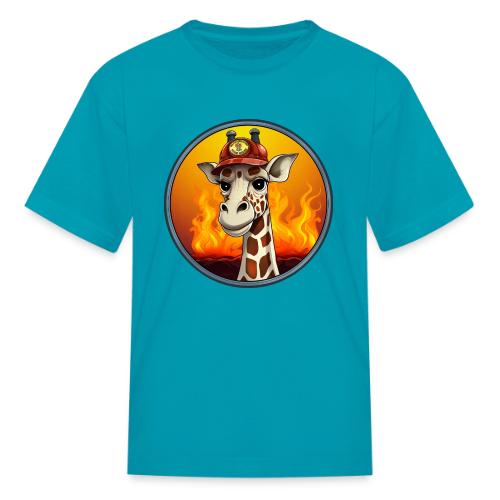Giraffe Firefighter - Kid's T-Shirt