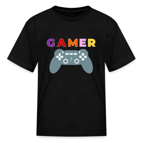 Colorful Gamer Controller Graphic - Kid's T-Shirt