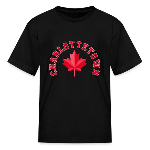Charlottetown with maple leaf - Kid's T-Shirt
