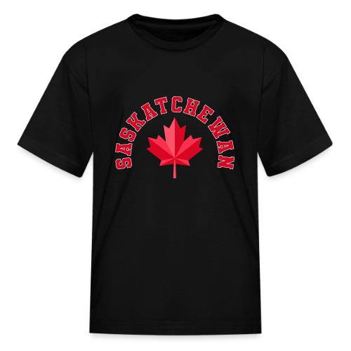 Saskatchewan with maple leaf - Kid's T-Shirt