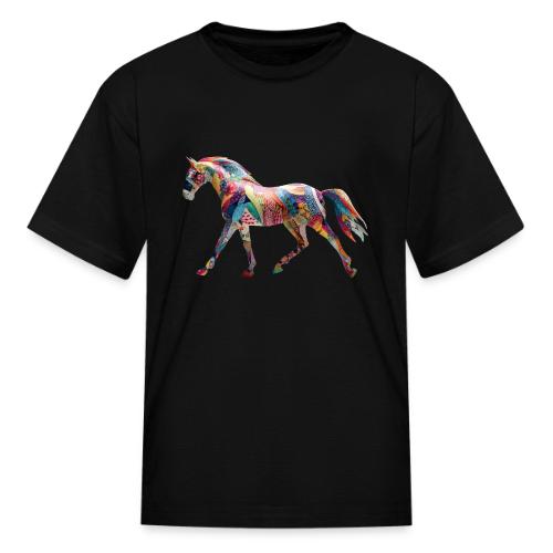 Colorful Abstract Horse Art Design - Kid's T-Shirt