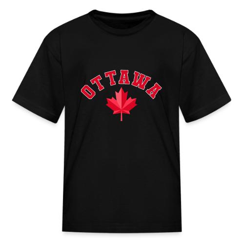 Ottawa with maple leaf - Kid's T-Shirt