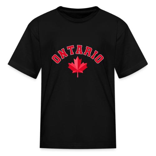 Ontario with maple leaf - Kid's T-Shirt