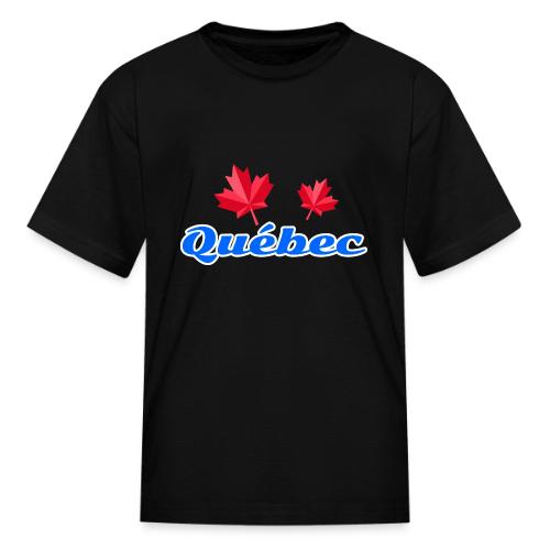 Québec with two red maple leaves - Kid's T-Shirt