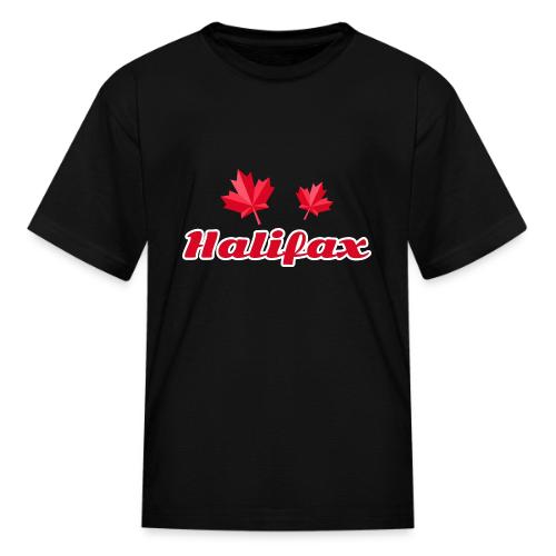 Halifax with two red maple leaves - Kid's T-Shirt