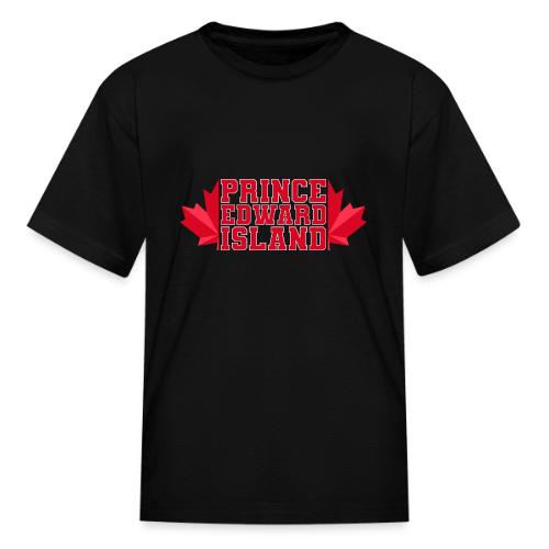 Prince Edward Island with maple leaf - Kid's T-Shirt