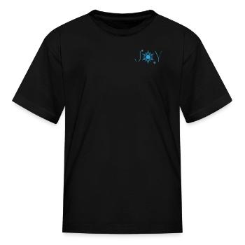 Joy & a snowflake - Kid's T-Shirt - black - Front