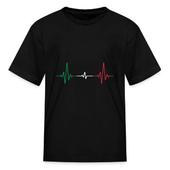 Italian Heartbeat - Kid's T-Shirt - black - Front