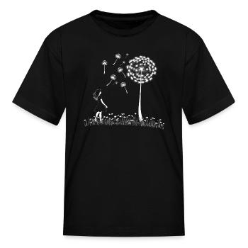 Dandelion Girl - Kid's T-Shirt - black - Front