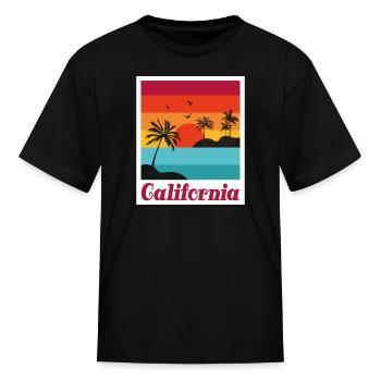 california state - Kid's T-Shirt - black - Front