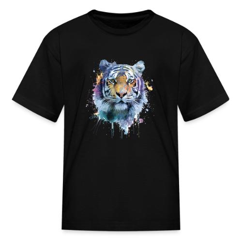 Splash-Art Tiger Face - Kid's T-Shirt