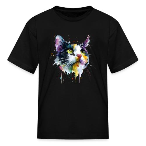 Cat: Painted Purr Expression - Kid's T-Shirt
