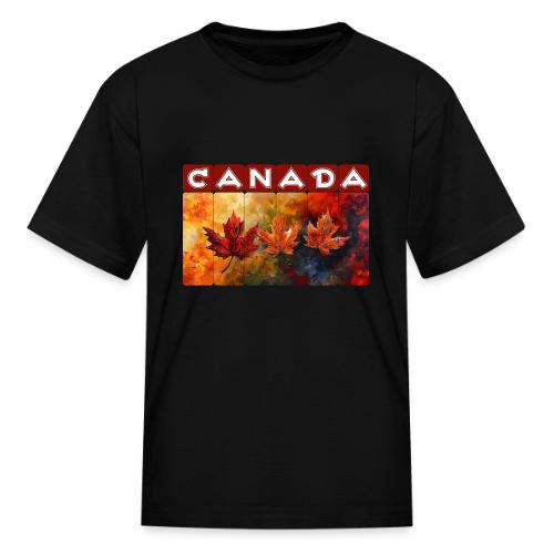 Painted Canada Leaves - Kid's T-Shirt