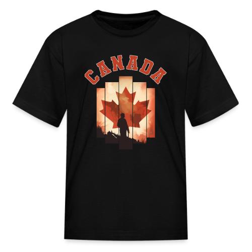 Proud Canadian Shadow - Kid's T-Shirt