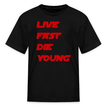 young and not slow - Kid's T-Shirt - black - Front