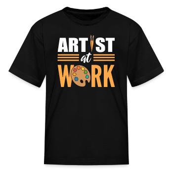 Artist At Work Fine Artist - Kid's T-Shirt - black - Front
