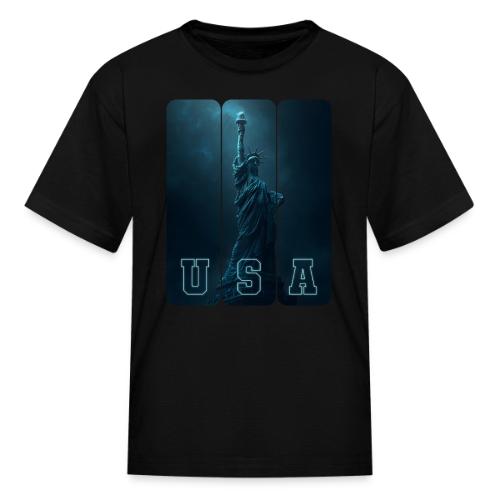 Neon Liberty USA Triptych - Kid's T-Shirt