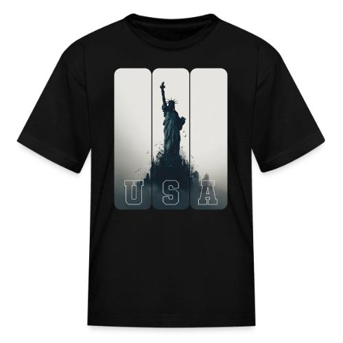 USA: Liberty Rising Over Manhattan - Kid's T-Shirt