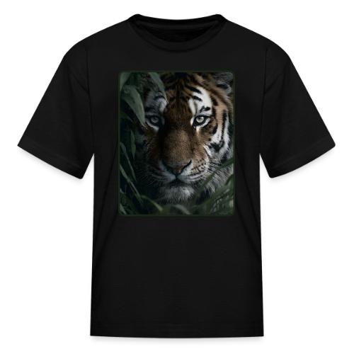 Tiger Jungle Eyes Wildlife Design - Kid's T-Shirt