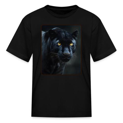 Black Panther Glowing Eyes Design - Kid's T-Shirt