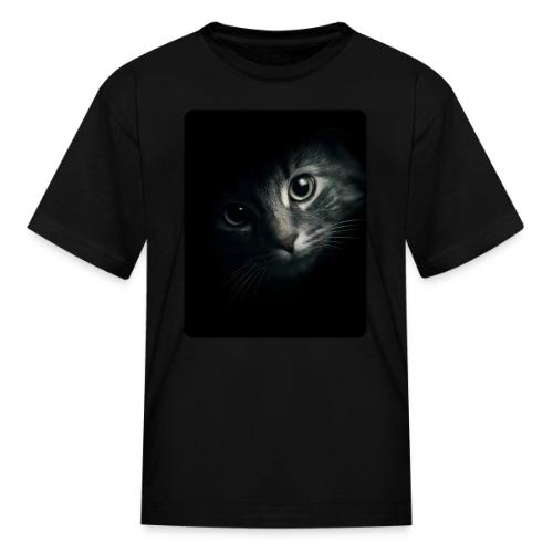 Cat Face in Shadow Close-Up Design - Kid's T-Shirt