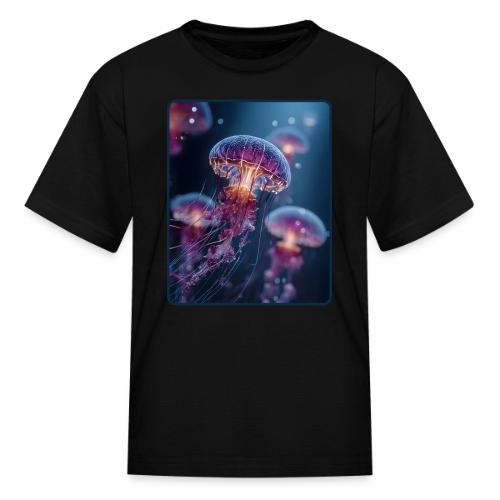 Glowing Jellyfish Deep Sea Design - Kid's T-Shirt