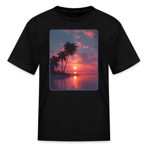 Tropical Sunset Ocean Reflection Design - Kid's T-Shirt