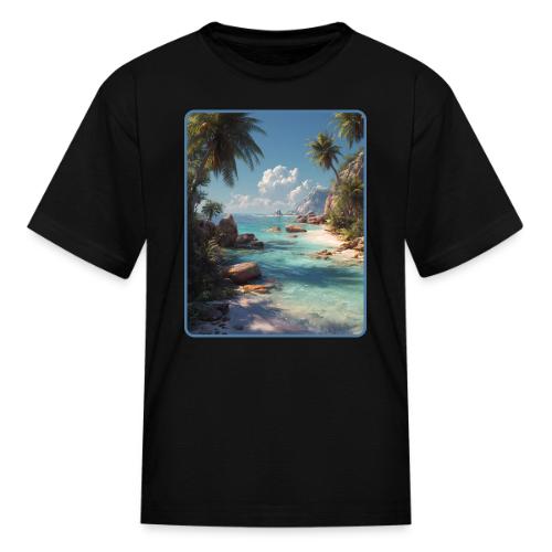 Tropical Island Paradise Ocean Design - Kid's T-Shirt