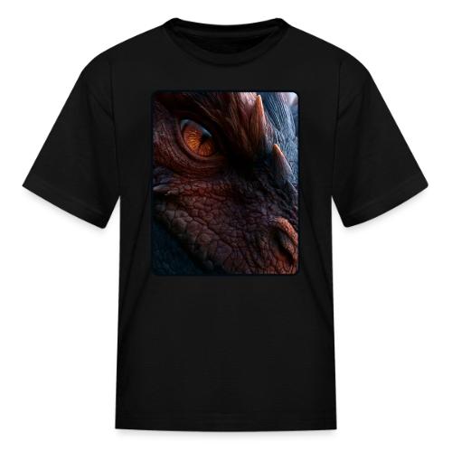 Fierce Ancient Dragon Portrait Design - Kid's T-Shirt