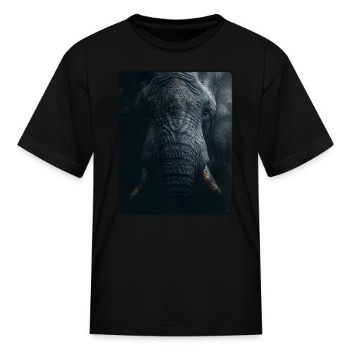 Shadow Elephant Intense Eyes Design - Kid's T-Shirt