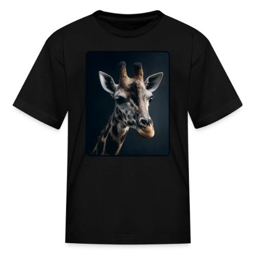 Majestic Giraffe Artistic Portrait Design - Kid's T-Shirt