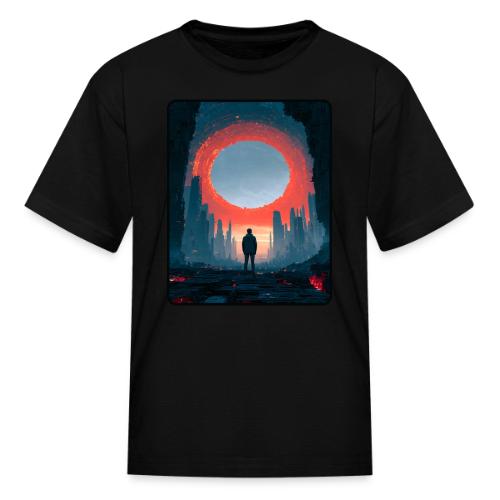 Cosmic Portal Future City Design - Kid's T-Shirt
