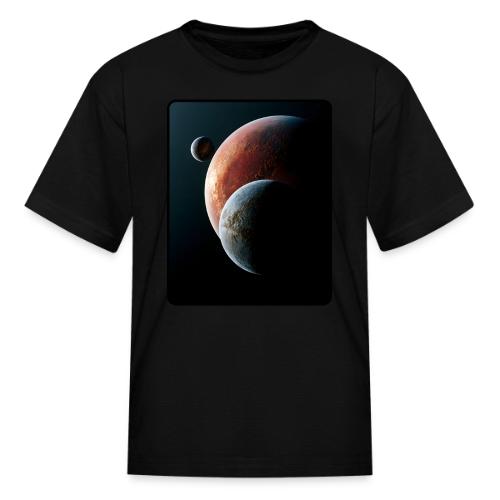 Three Planets Deep Space Design - Kid's T-Shirt