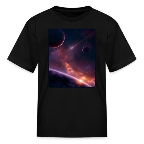 Cosmic Sunset Nebula Space Art - Kid's T-Shirt