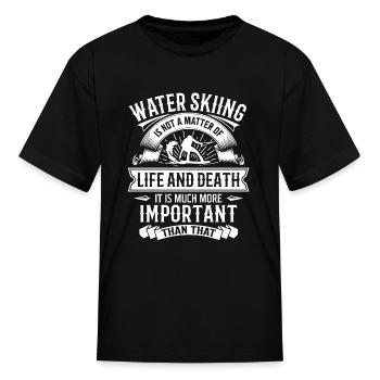 Water Ski - Kid's T-Shirt - black - Front