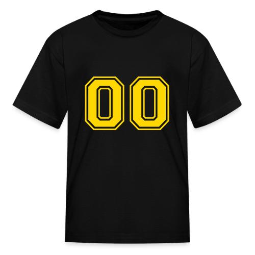 Number 00 in a classic athletic collegiate font - Kid's T-Shirt