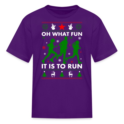 Ugly Christmas Runner - Kids' T-Shirt