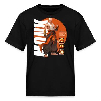 Monk male - Kid's T-Shirt - black - Front