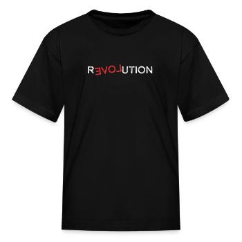 Love Revolution Be The Change - Kid's T-Shirt - black - Front