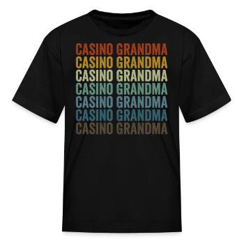 Casino Grandma Slot Machine Casino Lover Grandma - Kid's T-Shirt - black - Front