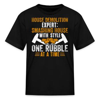 Funny Demo - Kid's T-Shirt - black - Front