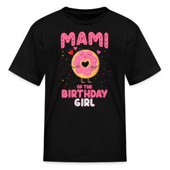 Mami De La Fille D’anniversaire Donut Grand-mère Nana - T-shirt Enfant - noir - Devant