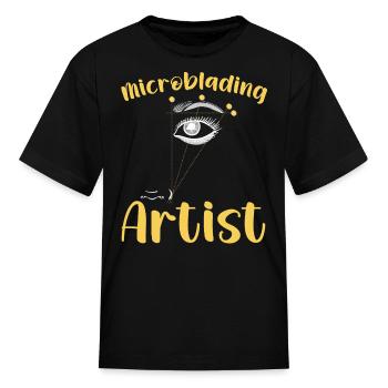 Lash Artist Eyelash Lover Microblading Artist - Kid's T-Shirt - black - Front