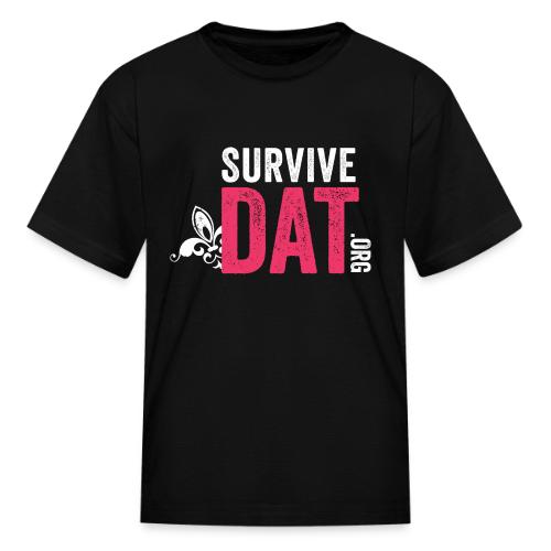 pink white box d logo png - Kid's T-Shirt