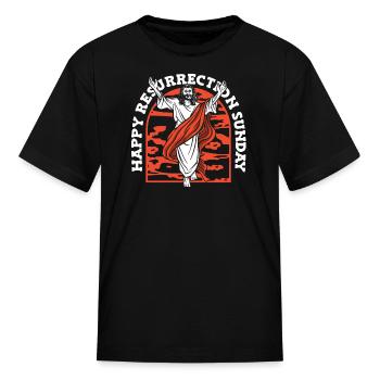Christian Christianity Ressurection - Kid's T-Shirt - black - Front