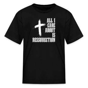 Christian Christianity Ressurection - Kid's T-Shirt - black - Front